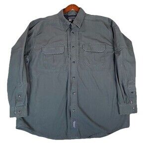 5.11 Tactical Shirt Mens Extra XL Navy Long Sleeve Vented Roll Tab 72157